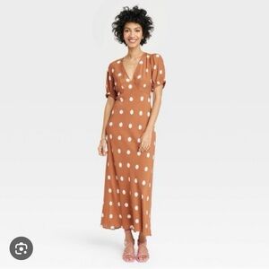 NWT A New Day Polka Dot Maxi Dress. Size S
